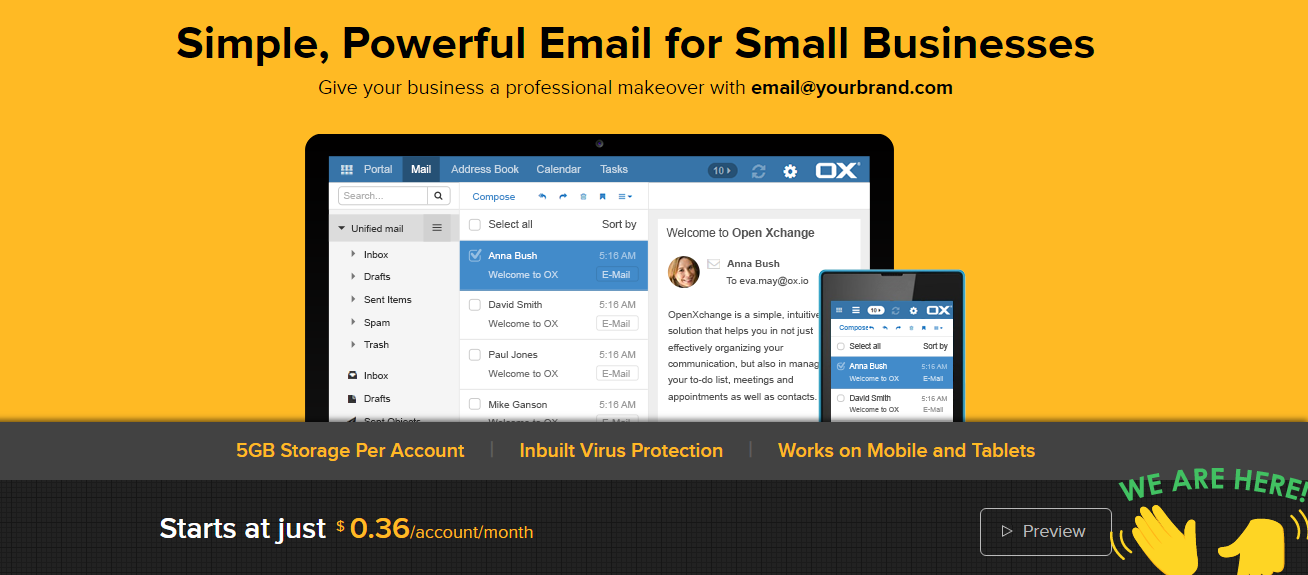 business email, company email address, Mail Server/SMTP Service